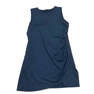 Nine West XL Black Sleeveless Ruched Casual Dress‎